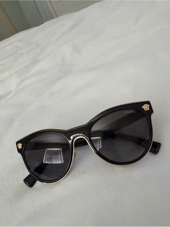 Versace Accessories - Versace Black and Gold Cat-Eye Women's Sunglasses